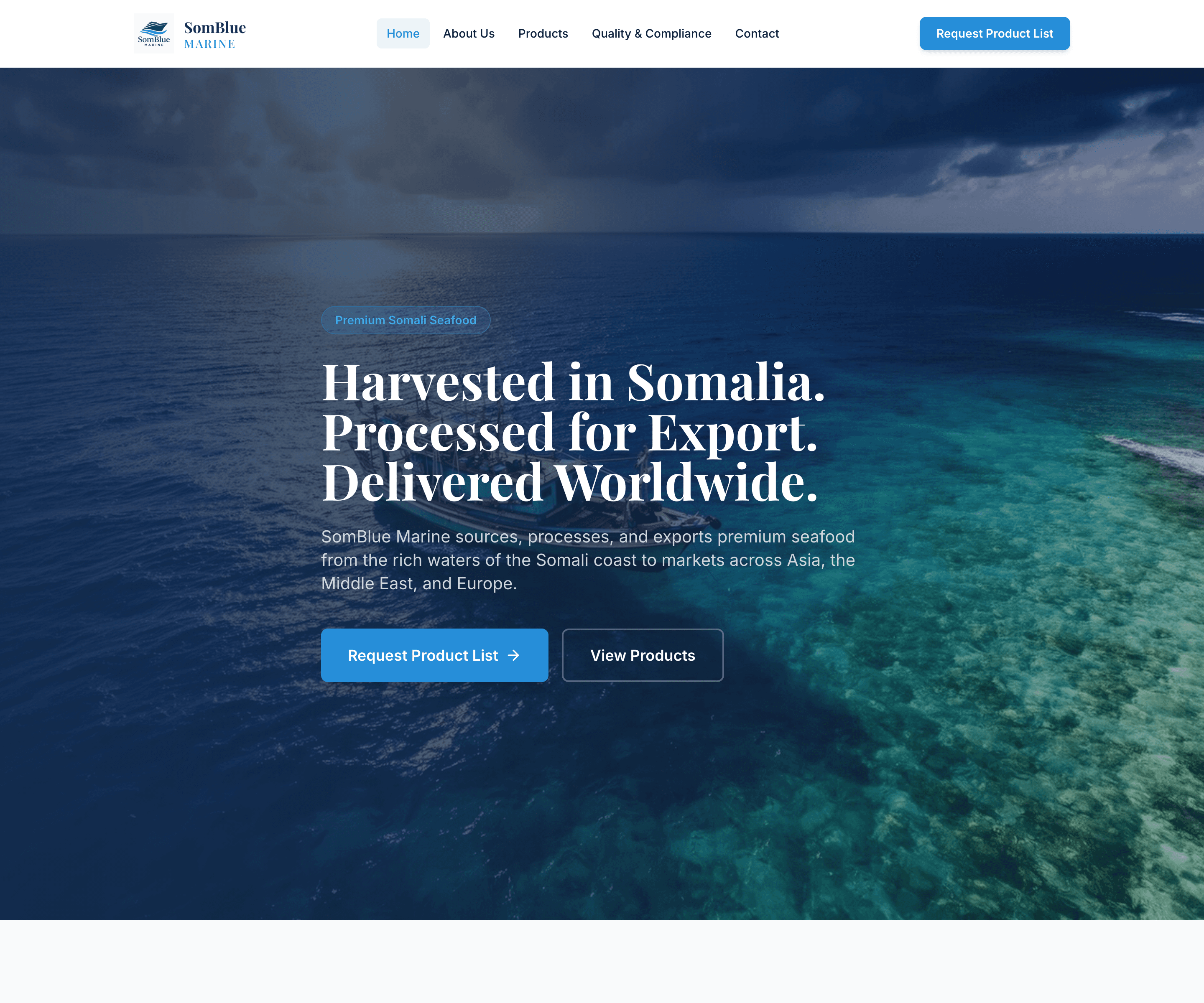 SomBlue Marine website