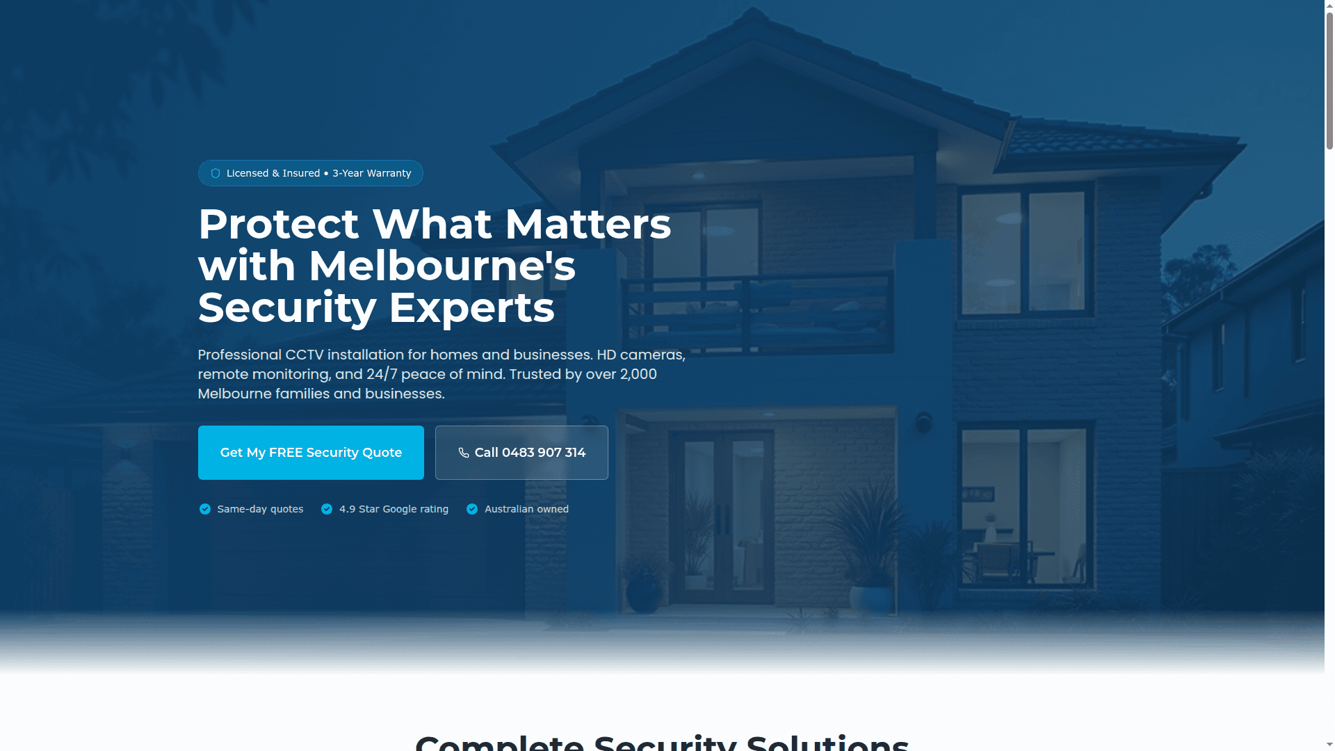 Uniq CCTV website